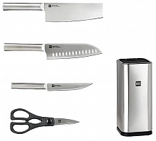 Набор ножей Huo Hou Stainless steel kitchen Knife set HU0095 (Серебристый) — фото